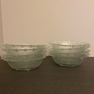 Vintage Bubble Glass Bowls - set of 8